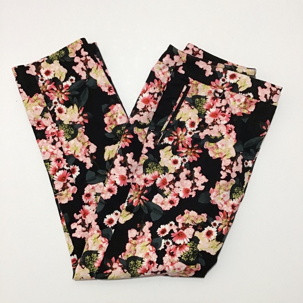 Adrianna Papel | Floral Ankle Length Pants Sz 8